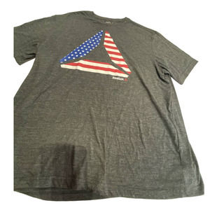 Reebok Delta Flag USA Tee Gray for Men Size 2XL